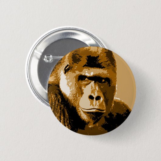 Gesichter des Gorillas Button (Vorne & Hinten)