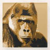 Gesichter des Gorillas Glasuntersetzer (Vorderseite)
