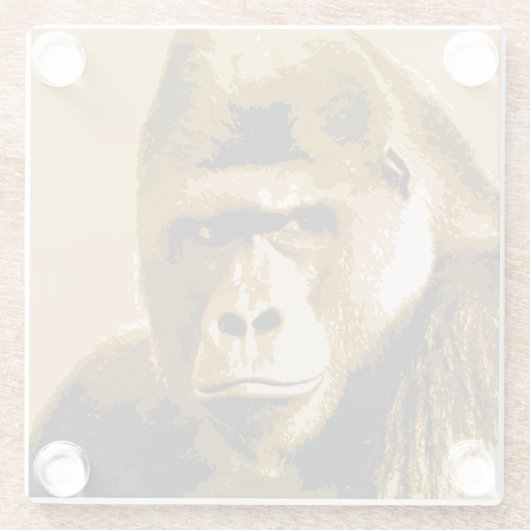 Gesichter des Gorillas Glasuntersetzer (Rückseite)