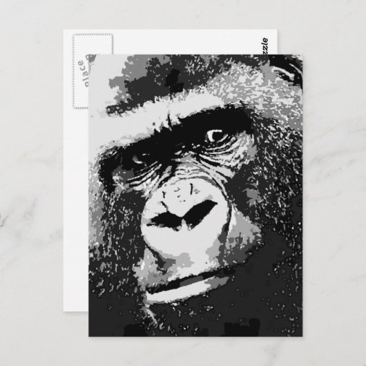 Gesichter des Gorillas Postkarte (Vorne/Hinten)