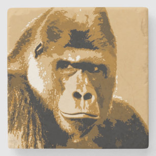 Gesichter des Gorillas Steinuntersetzer