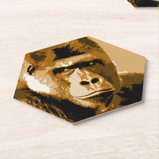 Gesichter des Gorillas Untersetzer (angewinkelt)