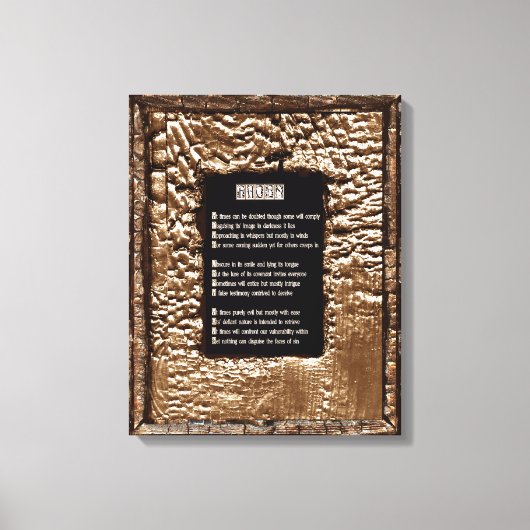 Gesichter des Sins Leinwanddruck (Vorderseite)