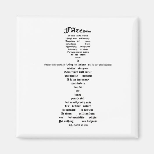 Gesichter des Sins Magnet (Vorne)