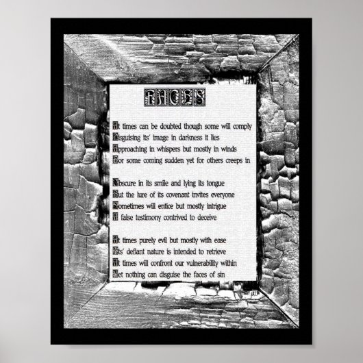 Gesichter des Sins Poster (Vorne)