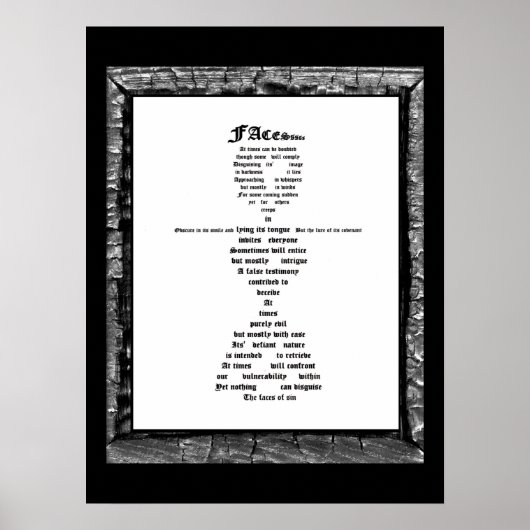 Gesichter des Sins Poster (Vorne)