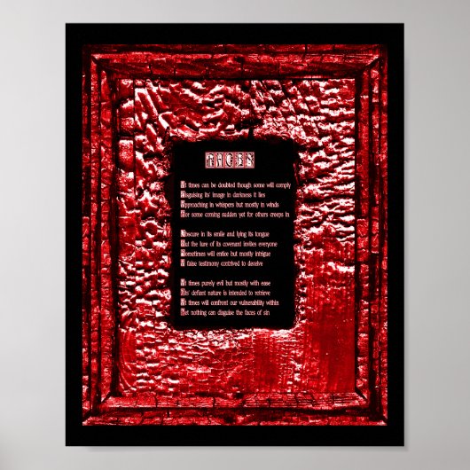 Gesichter des Sins Poster (Vorne)