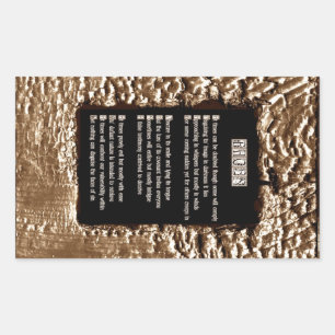 Gesichter des Sins Rechteckiger Aufkleber