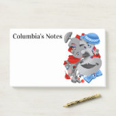 Gesichter des surrealen Puzzles nach den Hinweisen Post-it Klebezettel (Auf Schreibtisch)