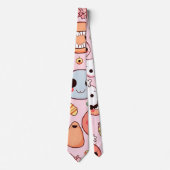 Gesichter des Whimsikalen Feinschmeckers Krawatte (Vorderseite)