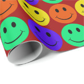 Gesichter Geschenkpapier (Rolleneckpunkt)