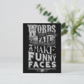 Gesichter herstellen postkarte (Stehend Vorderseite)