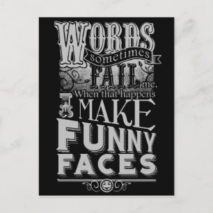 Gesichter herstellen postkarte