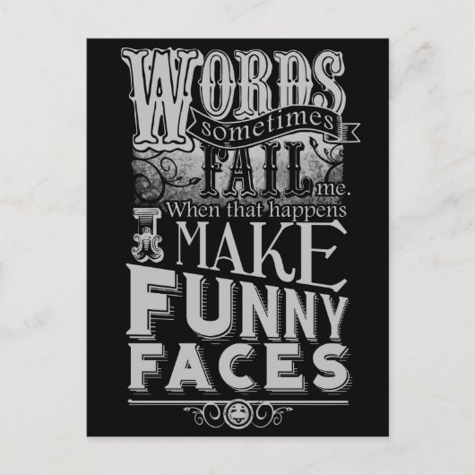 Gesichter herstellen postkarte (Vorderseite)