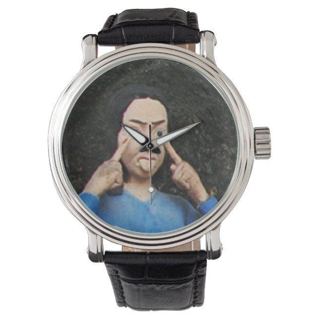 Gesichter hinter dem Rücken ziehen Armbanduhr (Vorderseite)