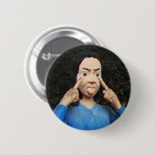 Gesichter hinter dem Rücken ziehen Button (Vorne & Hinten)