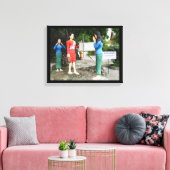 Gesichter hinter dem Rücken ziehen Leinwanddruck (Insitu (Wohnzimmer))