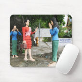 Gesichter hinter dem Rücken ziehen Mousepad (Mit Mouse)