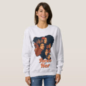 Gesichter ihres feierlichen Monats in der Frauenge Sweatshirt (Vorne ganz)