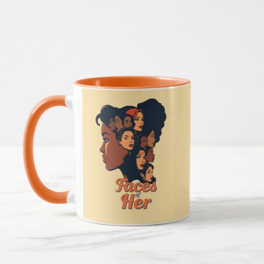 Gesichter ihres feierlichen Monats in der Frauenge Tasse (Links)