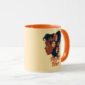 Gesichter ihres feierlichen Monats in der Frauenge Tasse (VorderseiteRechts)