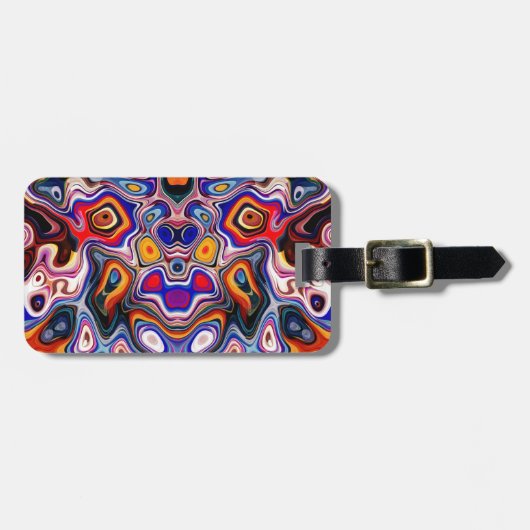 Gesichter in Abstrakten Formen 3 Gepäckanhänger (Vorderseite horizontal)