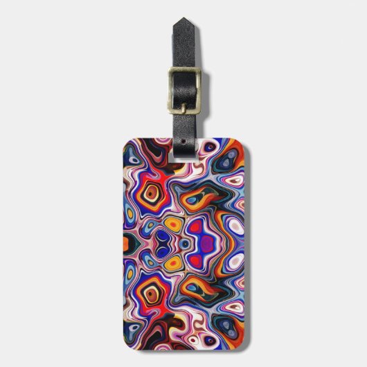 Gesichter in Abstrakten Formen 3 Gepäckanhänger (Vorderseite vertikal)
