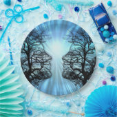 Gesichter in Bäumen sehen aus wie Gehirnnerven Pappteller (Party)