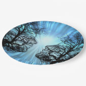 Gesichter in Bäumen sehen aus wie Gehirnnerven Pappteller (Schrägansicht)