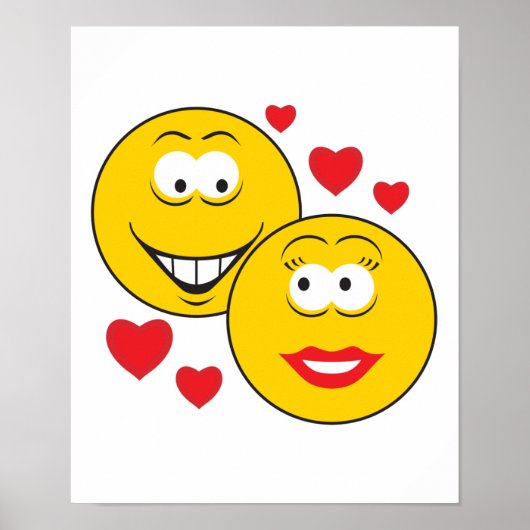 Gesichter in der Liebe Valentin Poster (Vorne)
