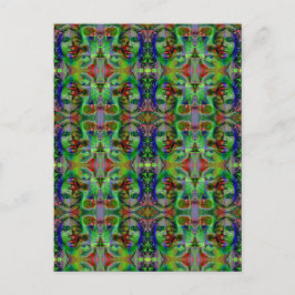 Gesichter in der Nachtkarte Postkarte