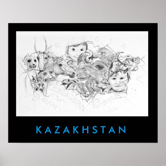 Gesichter Kasachstans Poster (Vorne)