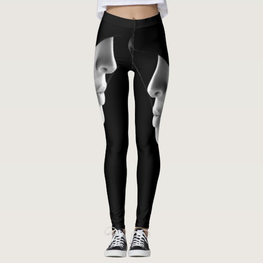 Gesichter Leggings (Vorderseite)