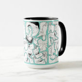 Gesichter Linienkunst Tasse (VorderseiteRechts)
