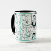 Gesichter Linienkunst Tasse (Vorderseite Links)