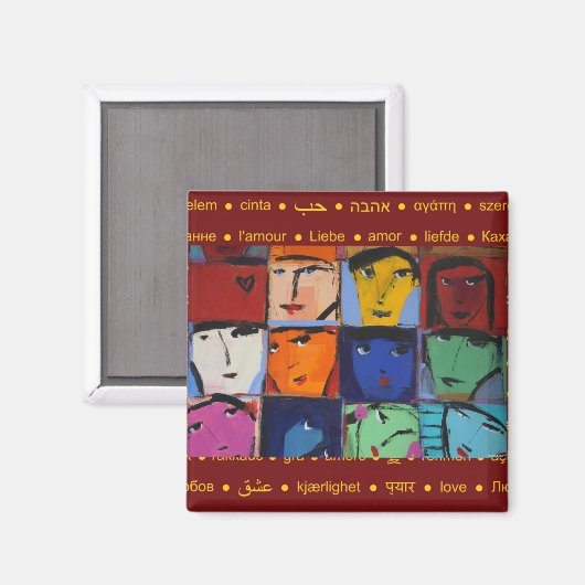 Gesichter Magnet (Vorderseite/Rückseite)