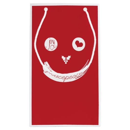 Gesichter Niedliche Liebe Frieden Freude Custom Ge Kleine Geschenktüte (Rückseite)