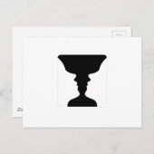 Gesichter oder Vasenillusion von zwei Gesichtern Postkarte (Vorne/Hinten)