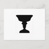 Gesichter oder Vasenillusion von zwei Gesichtern Postkarte (Vorderseite)