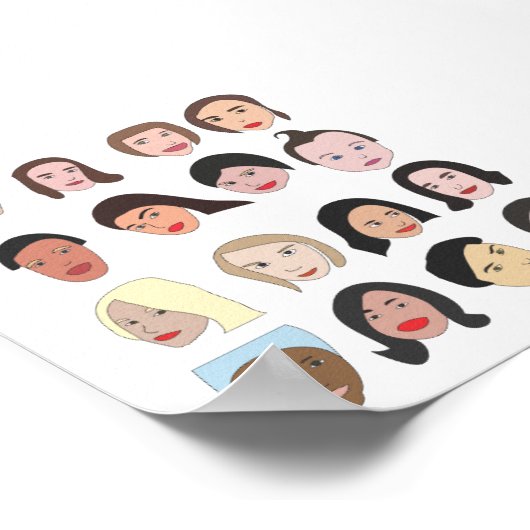 Gesichter Poster (Ecke)