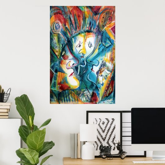 Gesichter Poster (Heimbüro)