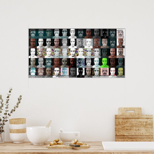 Gesichter Poster (Küche)