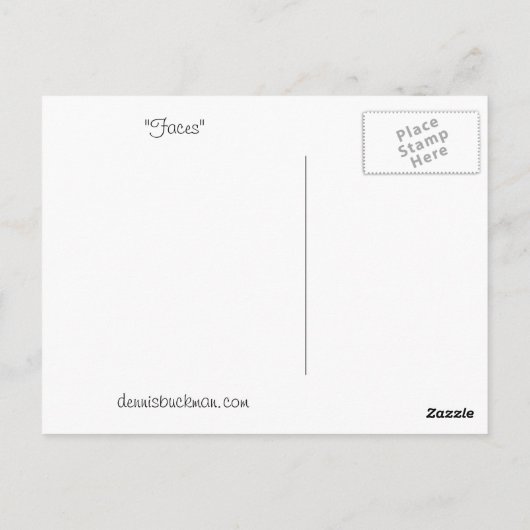 Gesichter Postkarte (Rückseite)