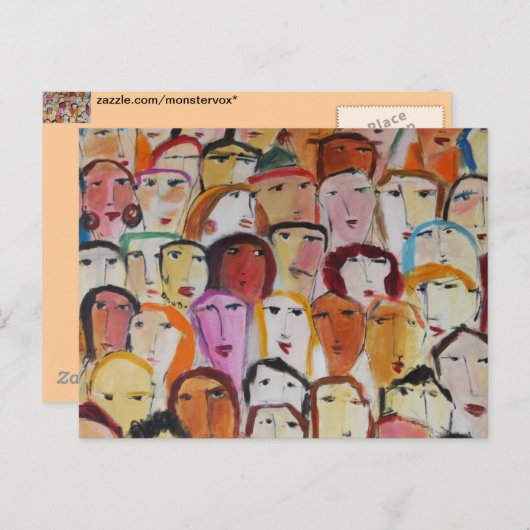 Gesichter Postkarte (Vorne/Hinten)