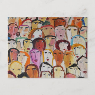 Gesichter Postkarte