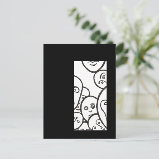 Gesichter Postkarte (Stehend Vorderseite)