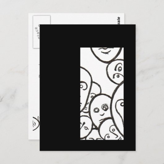 Gesichter Postkarte (Vorne/Hinten)