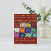 Gesichter Postkarte (Stehend Vorderseite)