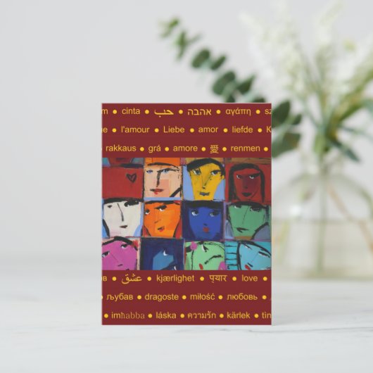 Gesichter Postkarte (Stehend Vorderseite)