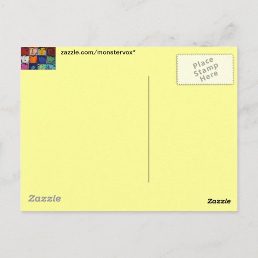 Gesichter Postkarte (Rückseite)